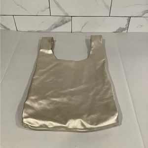 Baggu leather gold bag